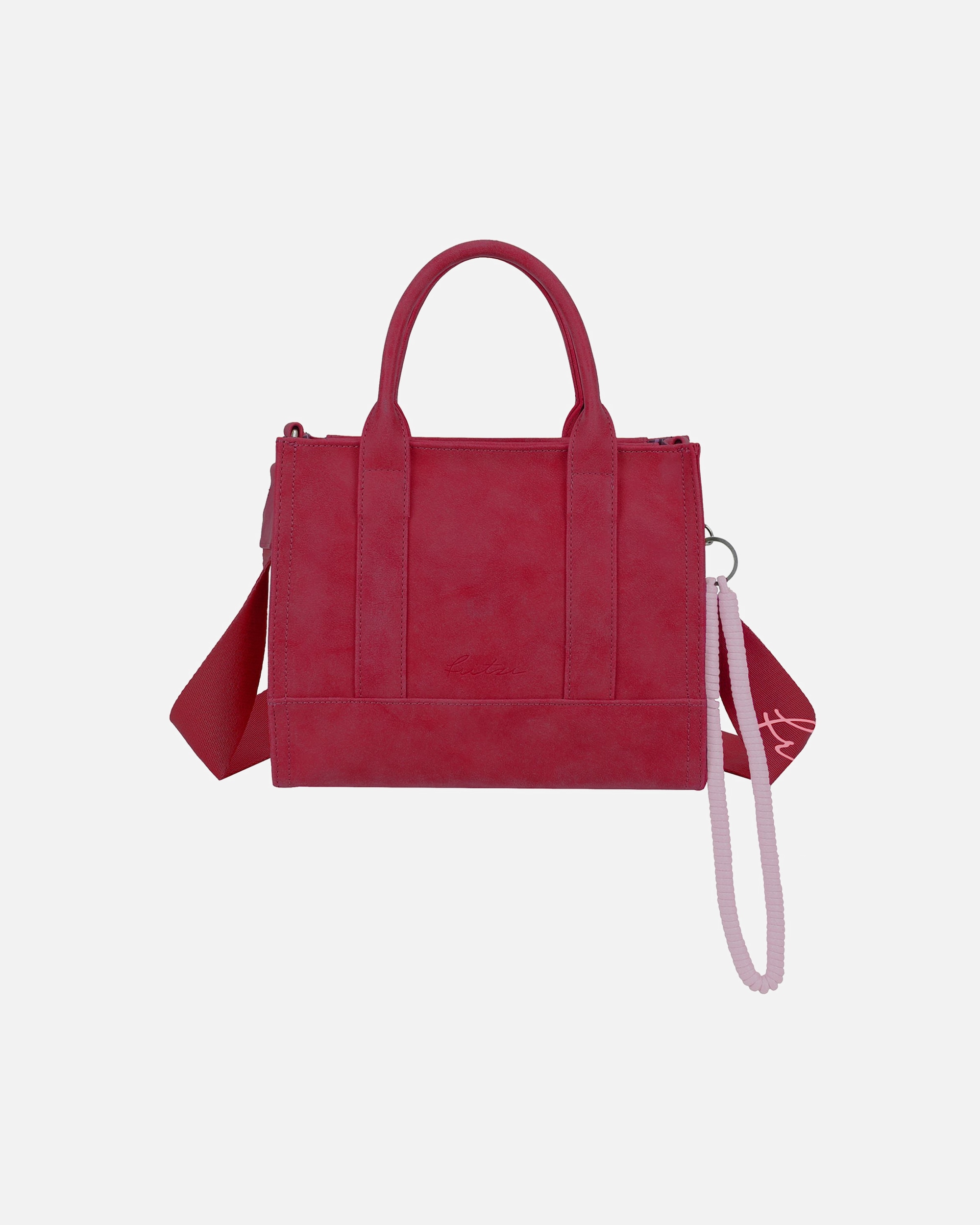 Handtasche für Weiblich Fritzi aus Preußen Henkeltasche Fritzi SquareN mit abnehmbarem Schlüsselband dark red
