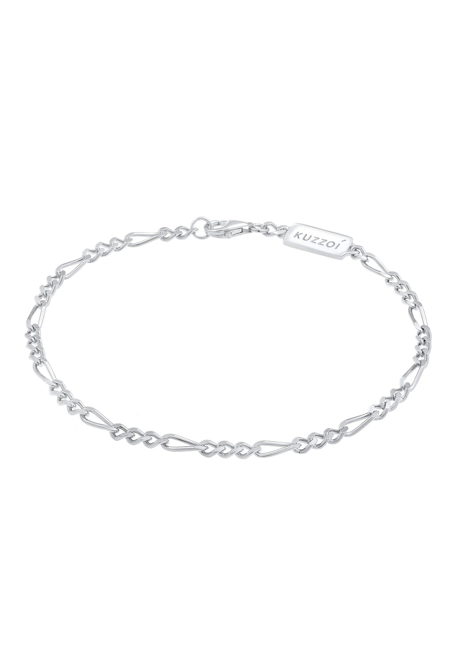 KUZZOI Figarokette Massiv Basic Must-Have Cool 925 Silber 21 Herren