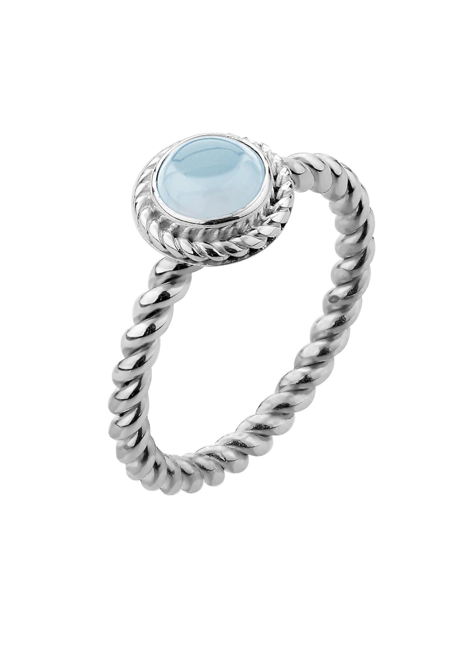 Nenalina Aquamarine Geburtsstein März Boho 925 Silber 56 Damen