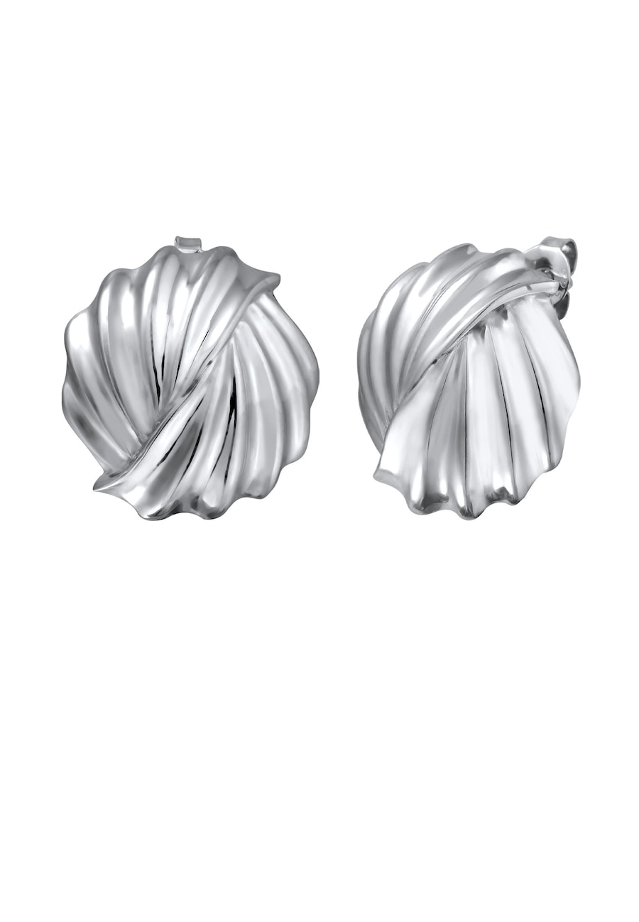 Elli Ohrstecker Riffeldesign 925 Sterling Silber silberfarben Damen