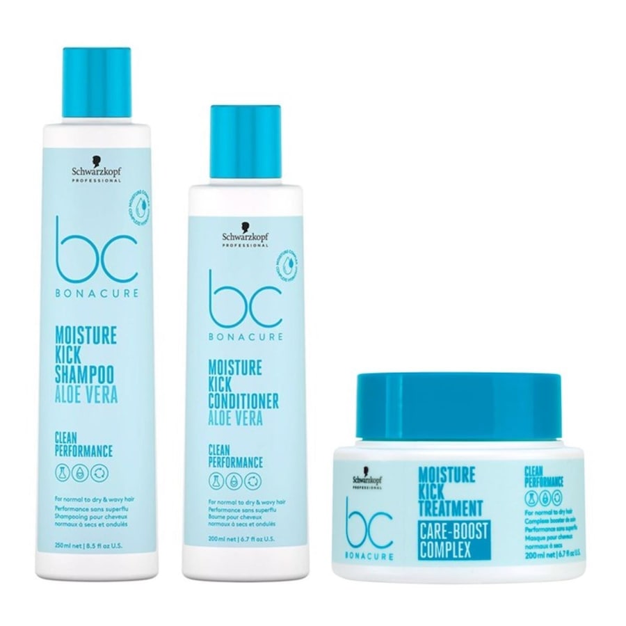 Schwarzkopf Professional BC Moisture Kick Bundle Treatment (Shampoo + Conditioner Maske) Damen