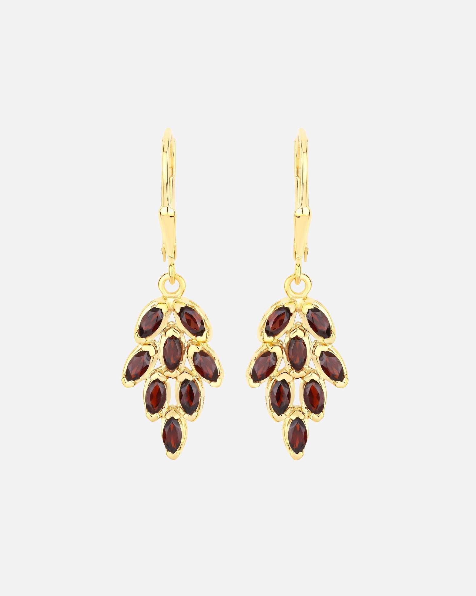 Ohrringe für Weiblich Rafaela Donata Ohrringe Sterling Silber Amethyst in Gelbgold Red