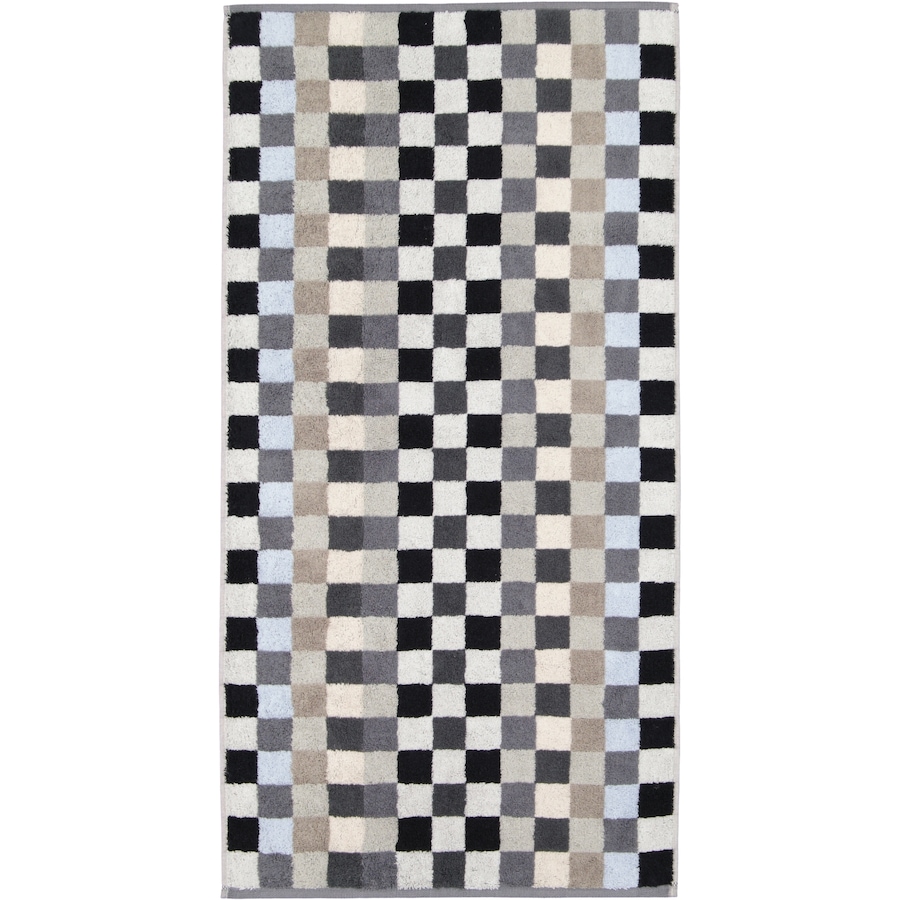 Cawö Handtücher Unique Karo 942 anthrazit - 77 Handtuch 50x100 cm Grau