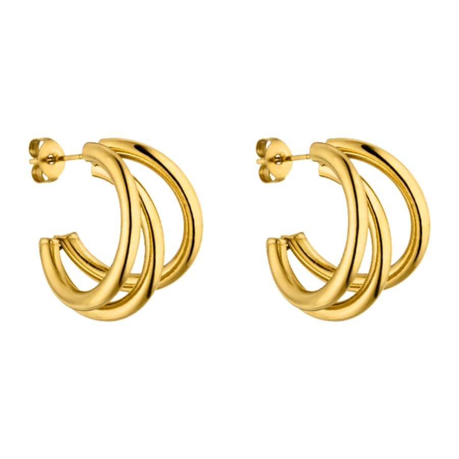 Purelei Eono Creolen 100% Edelstahl Gold Damen