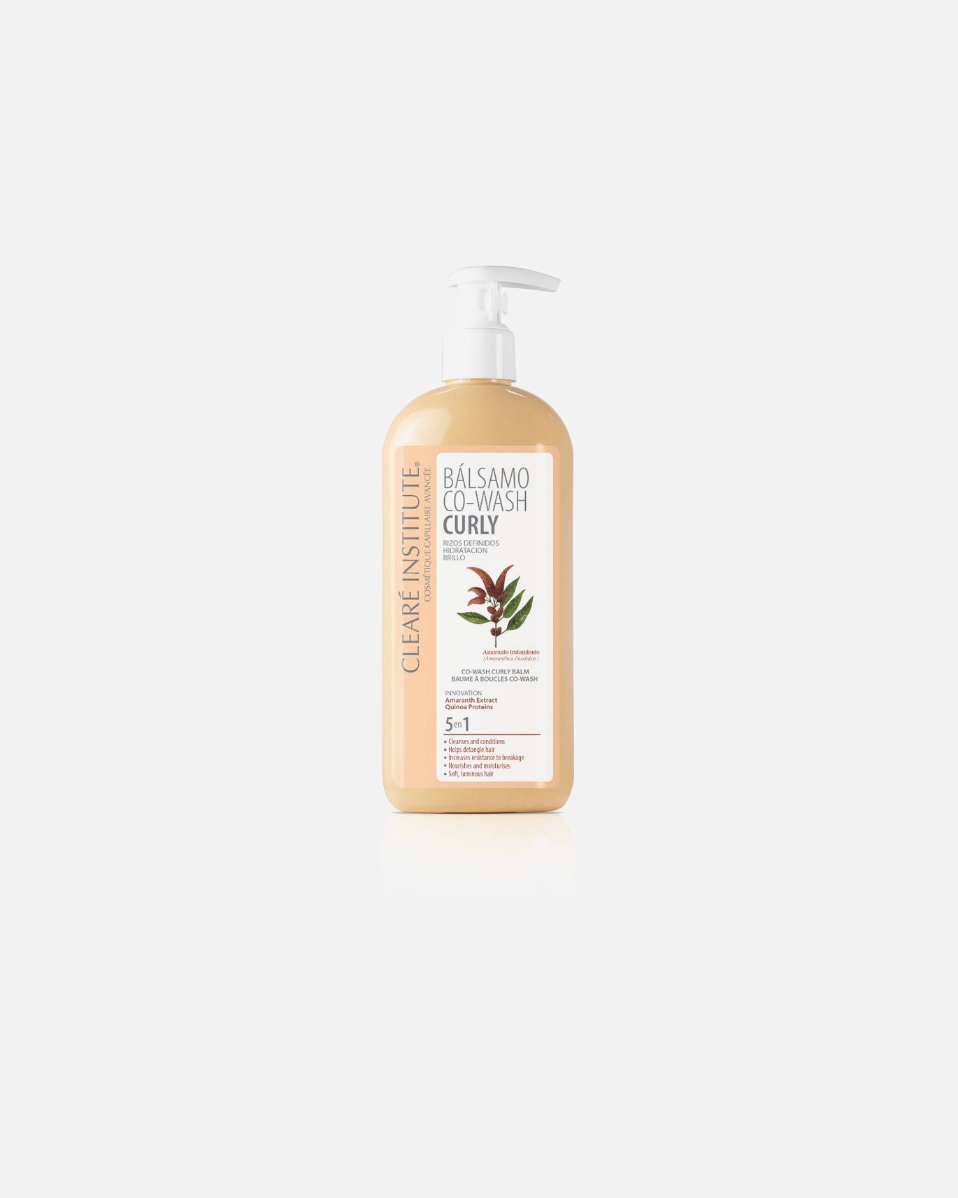 Haarkur für Unisex Clearé Institute CO-WASH BALM CURLY definierte Locken Feuchtigkeit Glanz 300 ml