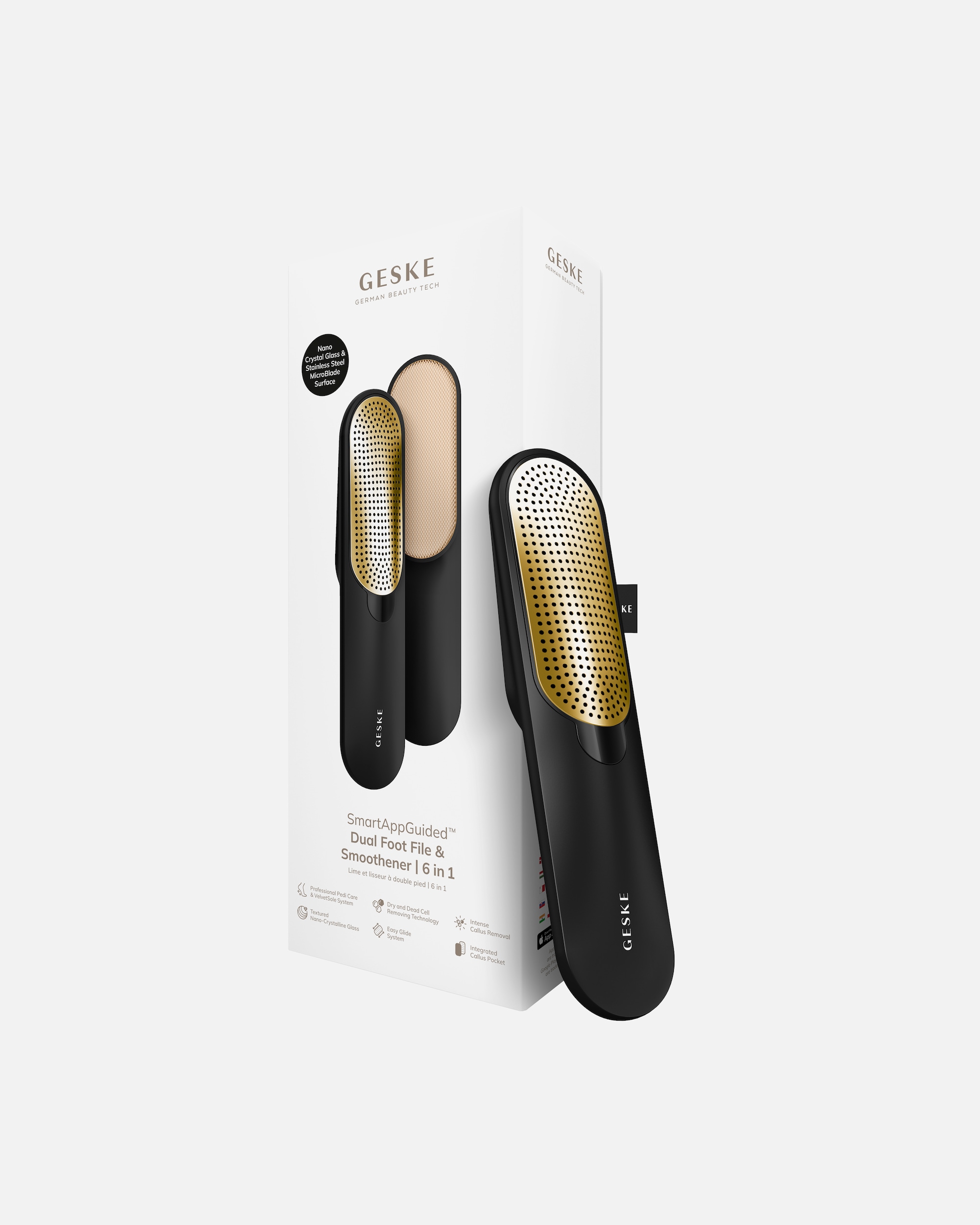 Hornhautentferner für Unisex GESKE GESKE Dual Foot File & Smoothener | 6 in 1 Gray