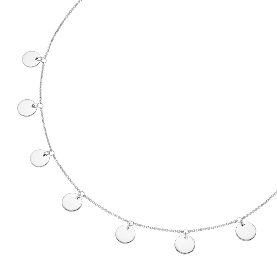 Smart Jewel Collier Plättchen, Silber 925 45 cm Damen