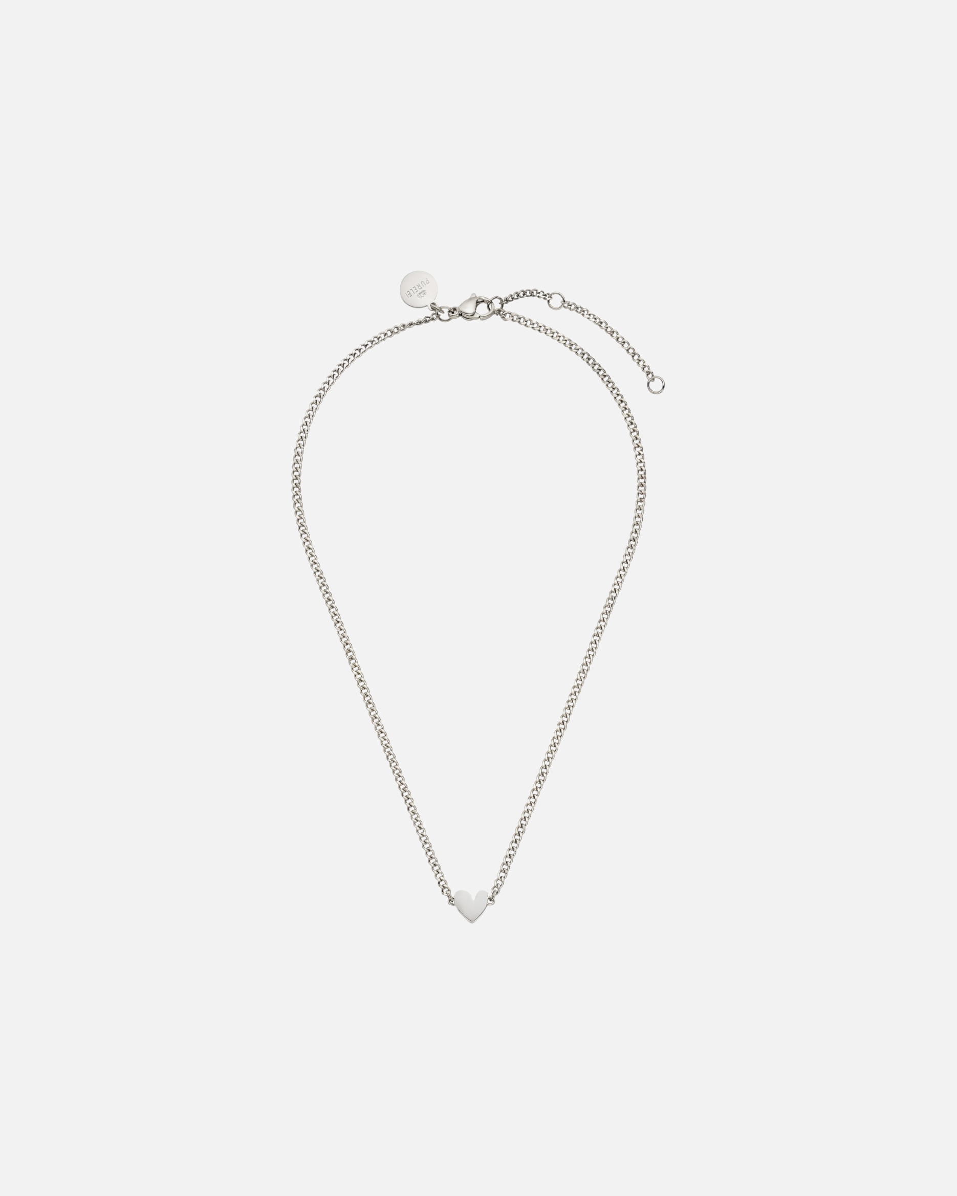 Halskette für Unisex Purelei Tiny Heart Kette 100% Edelstahl Silber