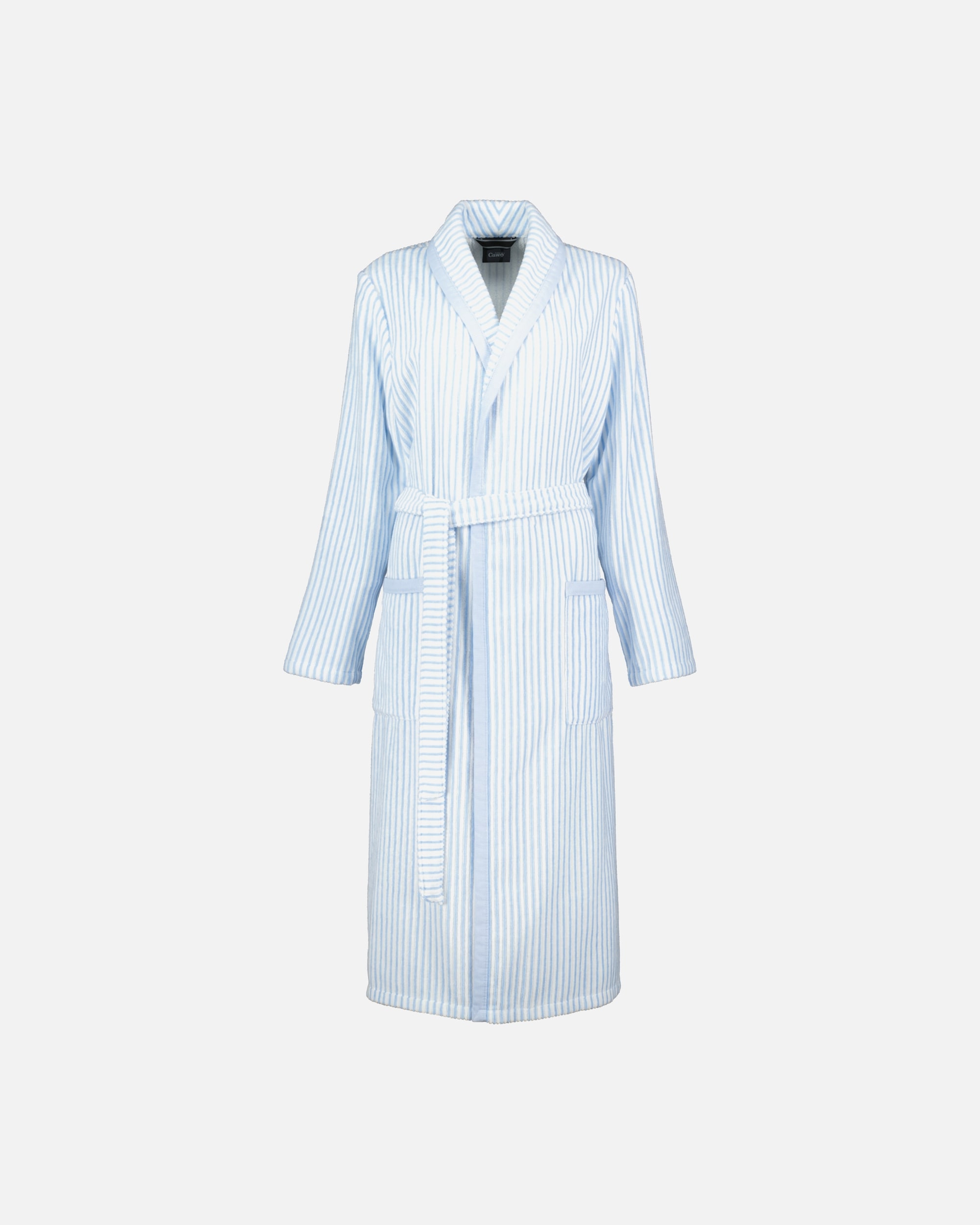 Bademantel für Weiblich Cawö Cawö Bademäntel Damen Schalkragen 3423 mittelblau - 11 L