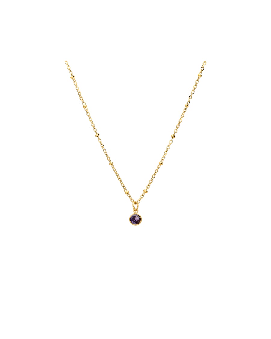 Lucardi Halsketten Gold - Februar Damen