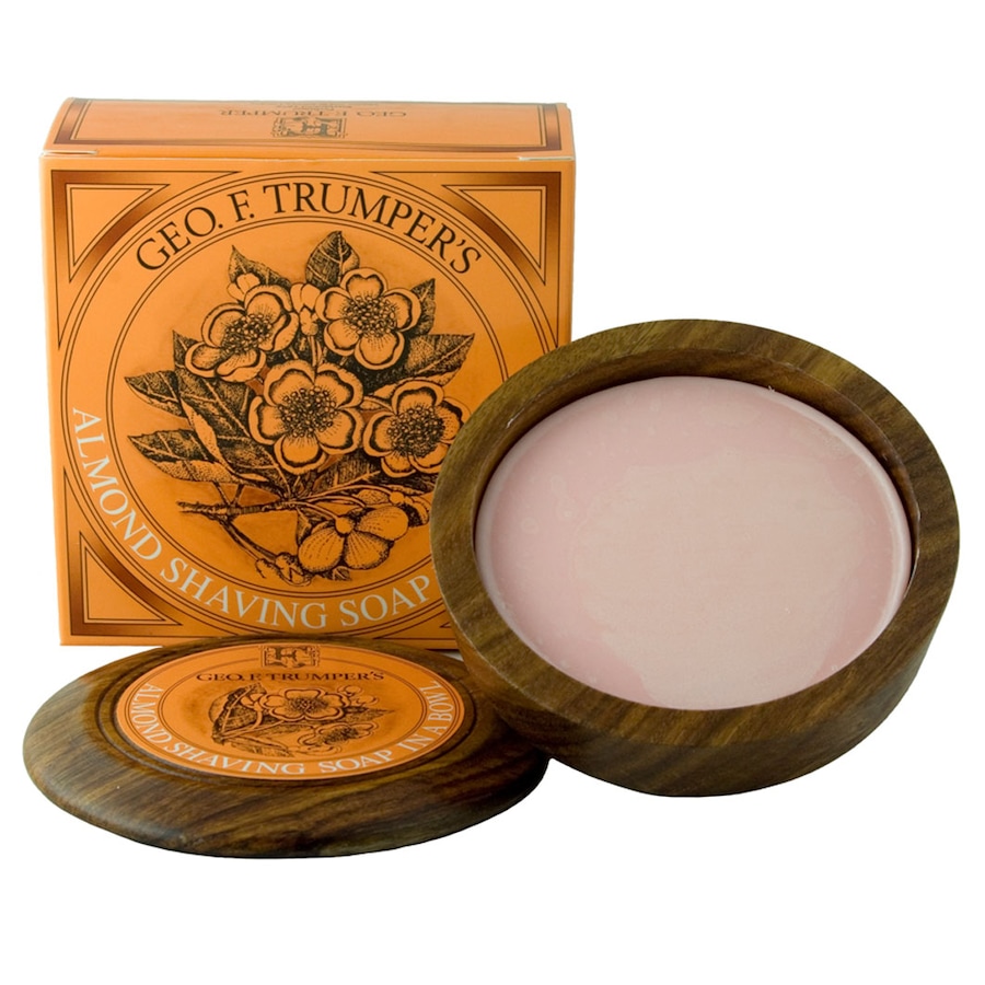 Geo. F. Trumper Almond Oil Hard Shaving Soap Wooden Bowl 80 g Herren