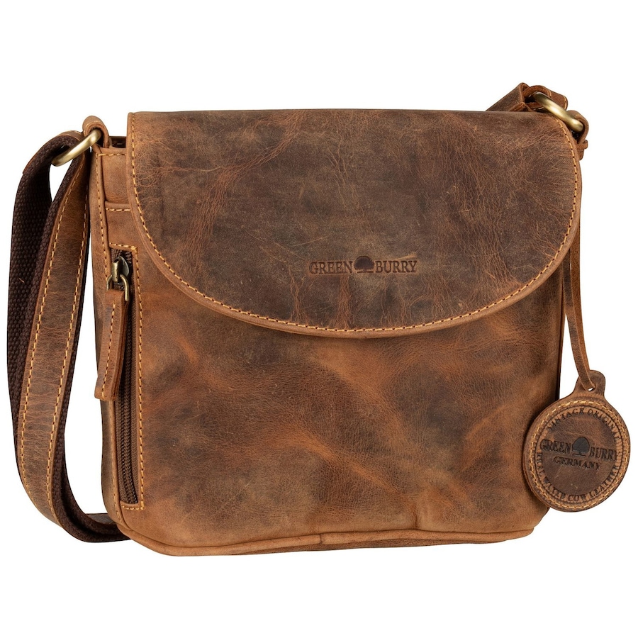 Greenburry Umhängetasche Vintage Sattelbraun Braun Damen