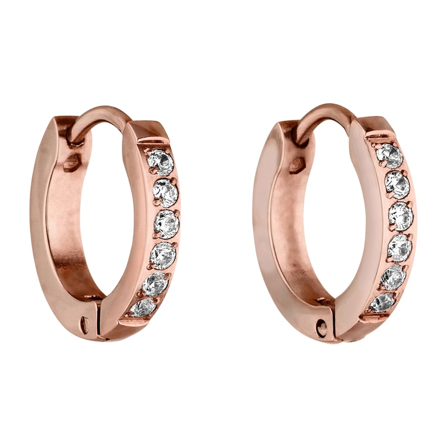 Purelei Kaimana Creolen 100% Edelstahl Rosegold Hellbraun Damen