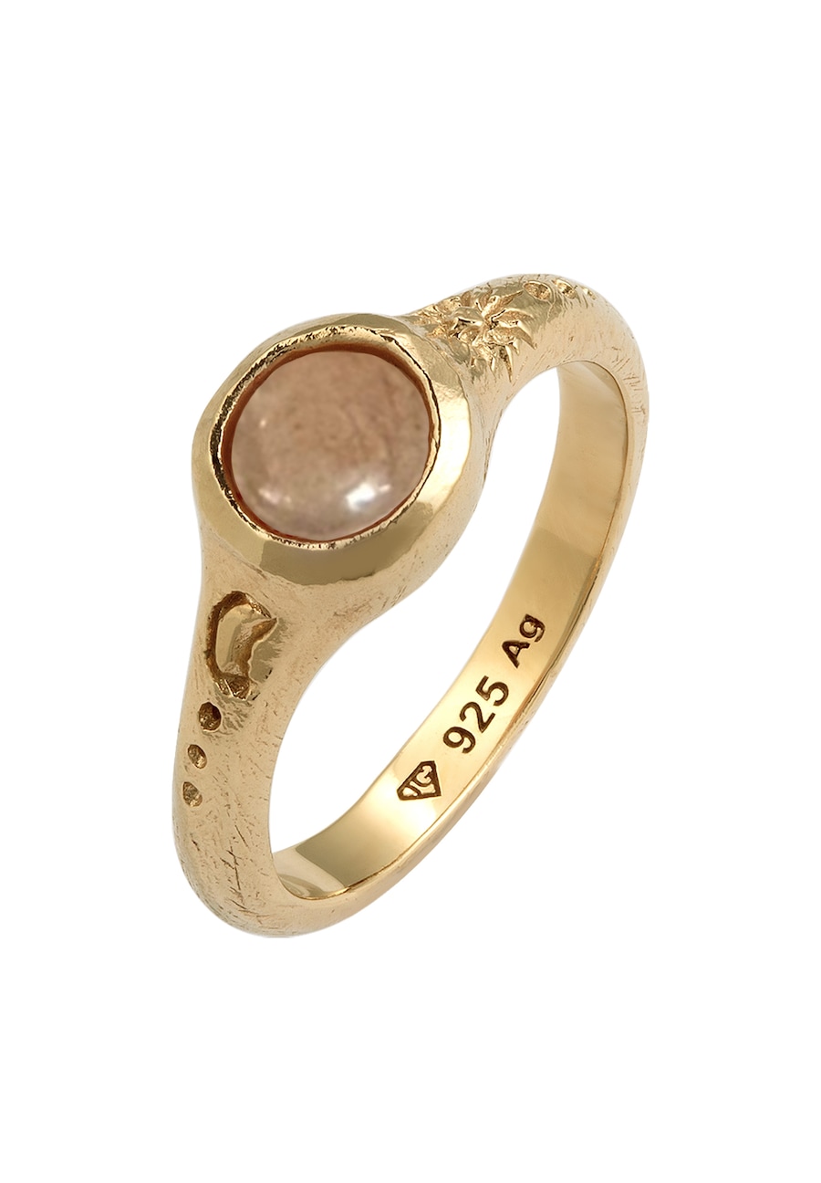 Haze & Glory Sonnenstein Orange 925 Sterling Silber vergoldet - De La Ray 50 Damen