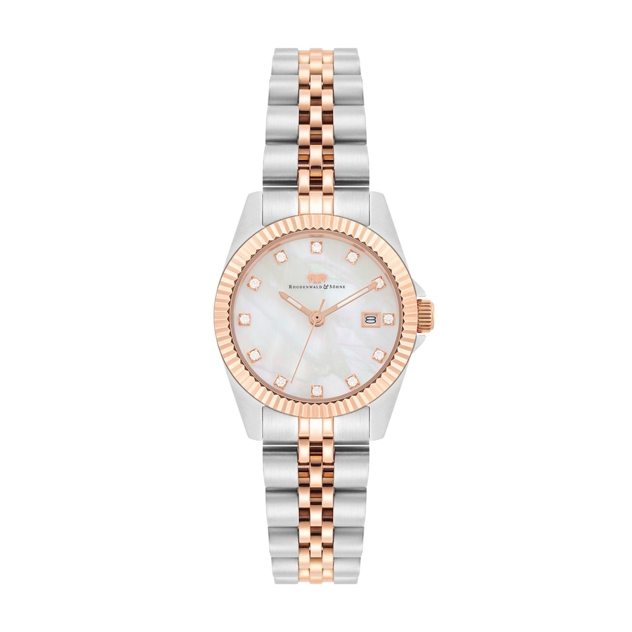 Rhodenwald & Söhne Armband-Uhr Cassina aus Edelstahl in silber/roségold 27,5 mm Damen