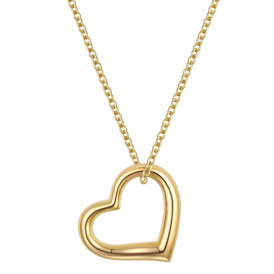 Rafaela Donata Halskette Herz aus Sterling Silber in Gelbgold 42,0 cm Basiskette + 5,0 Verlängerung Damen