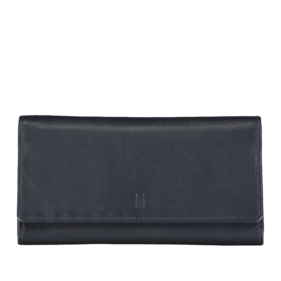 Hausfelder Manufaktur Geldbörse Nappa mit RFID-Schutz Dunkelblau Damen