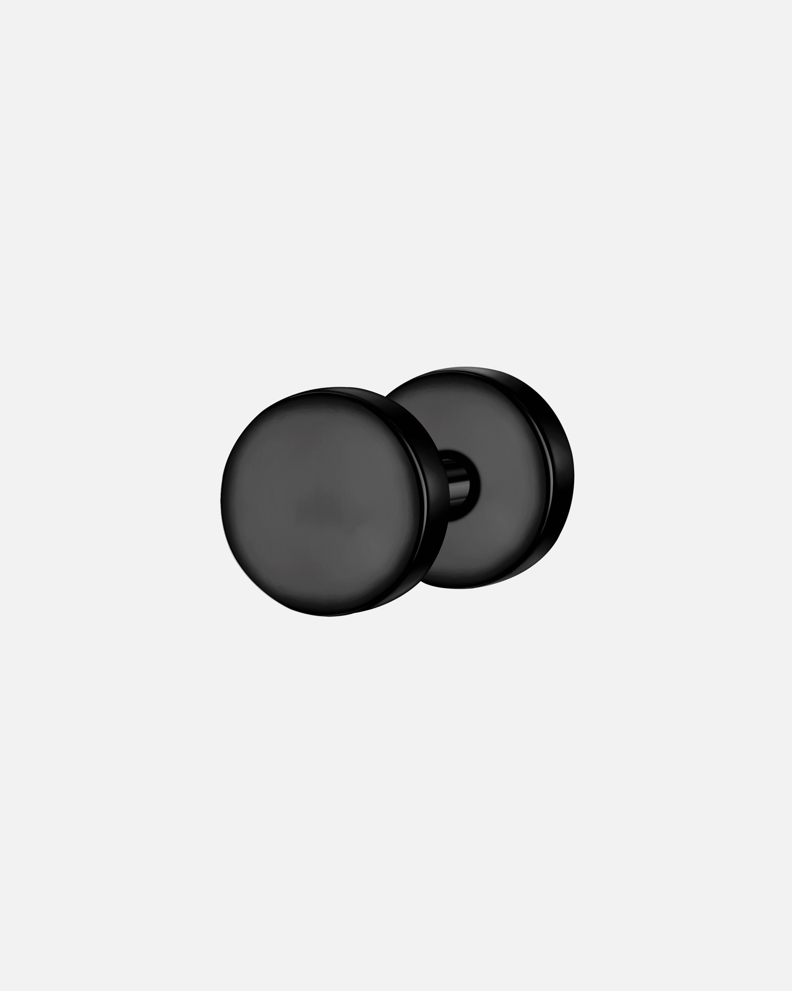 Ohrringe für Männlich True Rebels Ohrstecker aus Edelstahl in Schwarz 5,9 mm