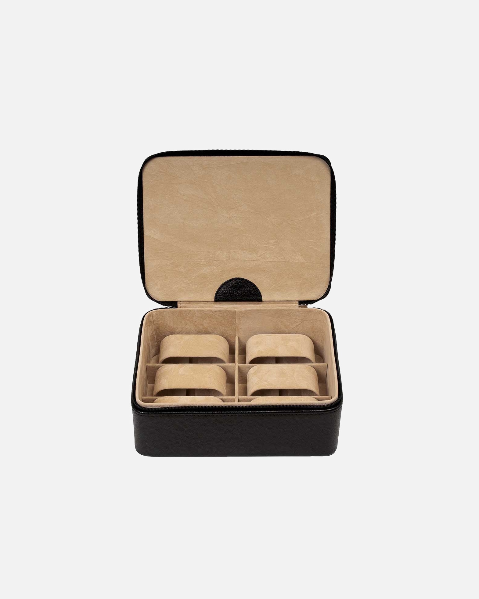 Schmuckkasten für Unisex Windrose Uhrenbox beluga für sechs Uhren Schwarz