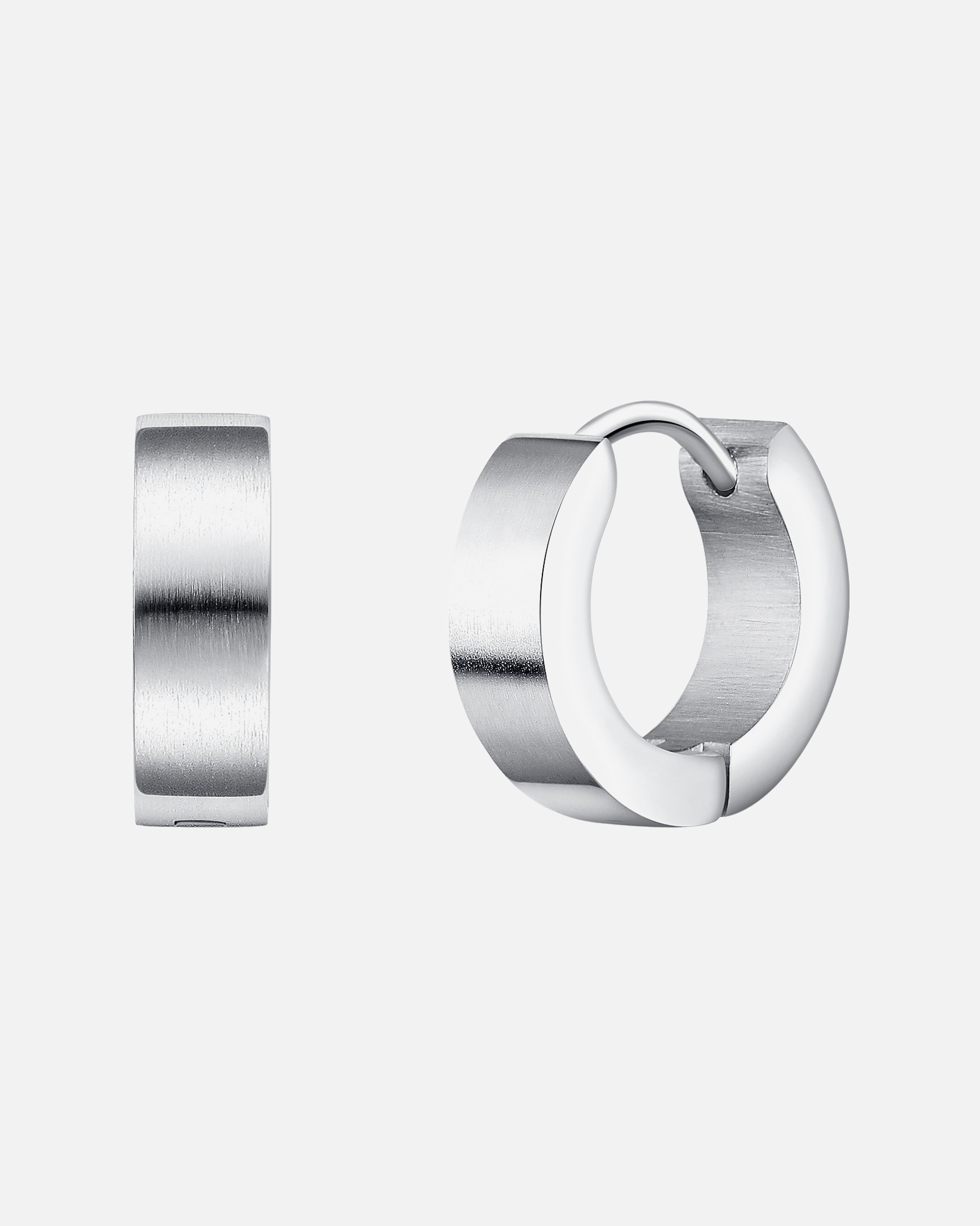 Creolen für Männlich True Rebels Creolen Edelstahl in Silber 12,7 mm