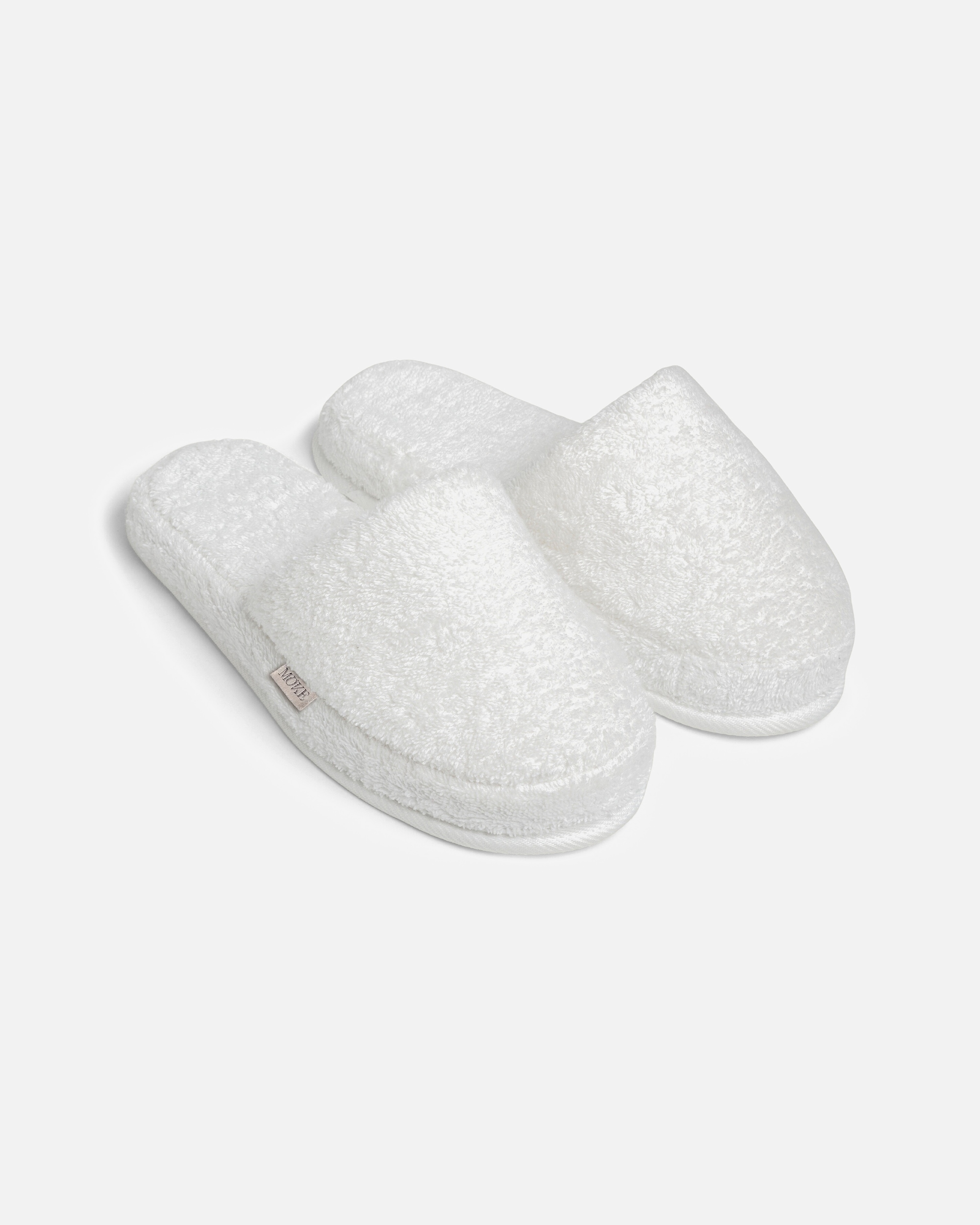 Bademantel für Unisex Möve Pantoffeln Superwuschel snow