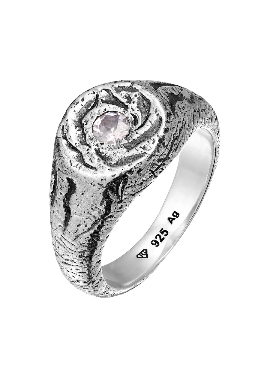 Haze & Glory Siegelring Topas Weiß 925 Sterling Silver 66 Herren