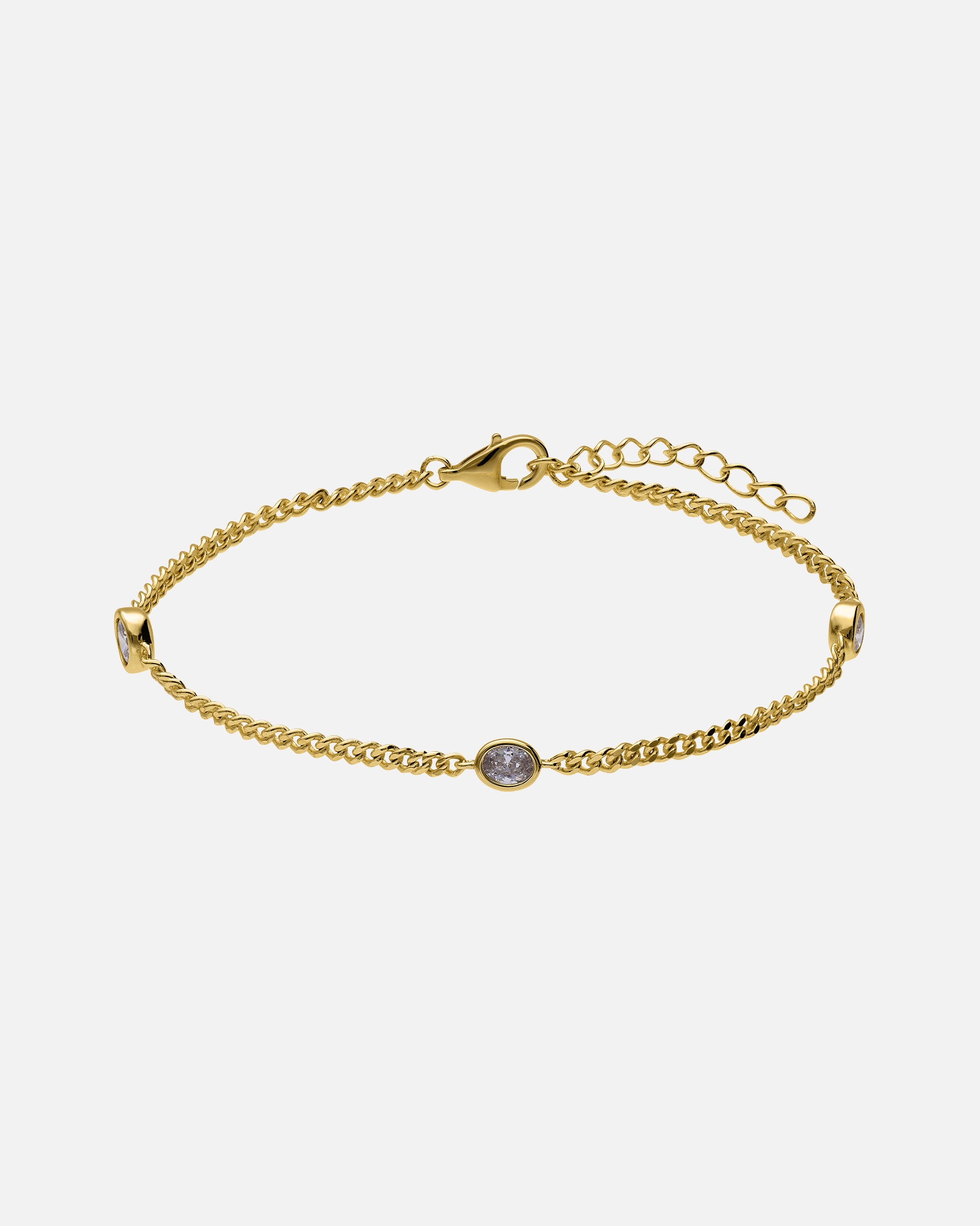 Armband für Weiblich Lucardi Armband 925 Silber 19 cm Gold