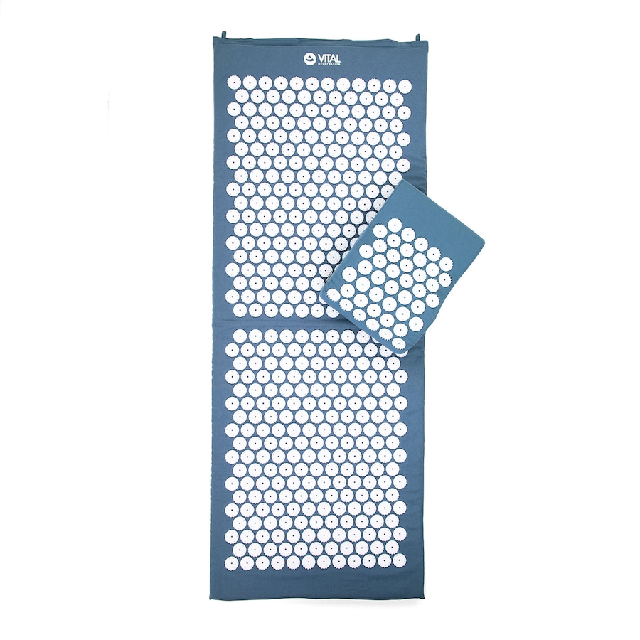 bodhi Vital Akupressur-SET XL steingrau: Akupressur-Matte mit Kissen und Tasche | blau