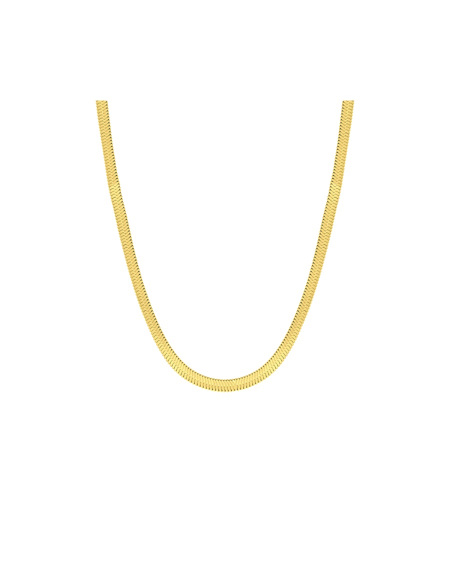 Lucardi Halskette Stahl 45cm Gold Damen