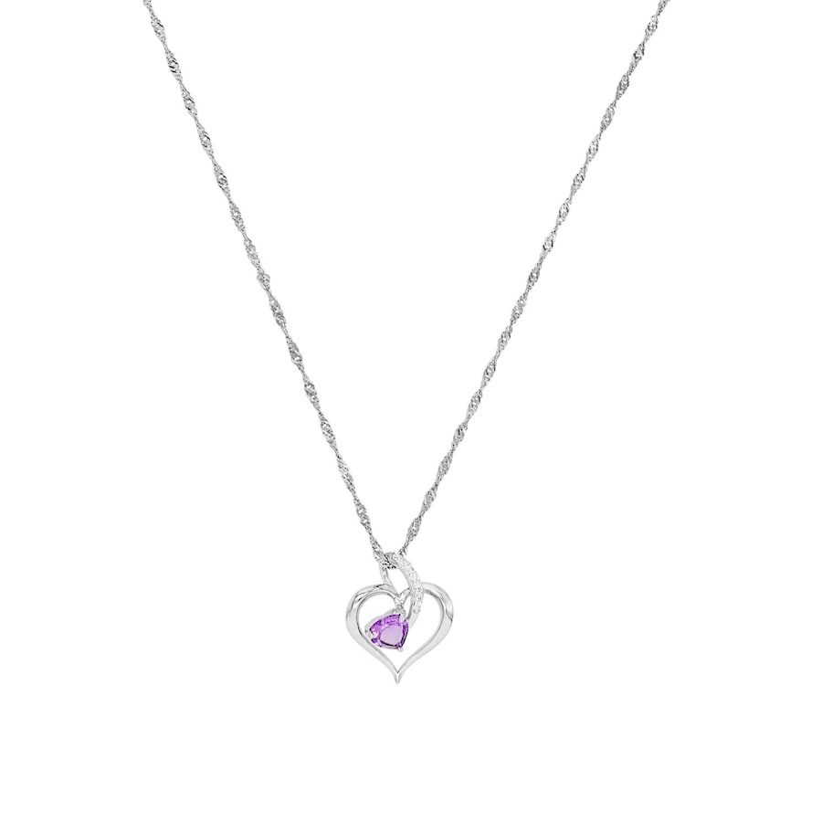 amor Kette mit Anhänger Rosa Weiss Damen