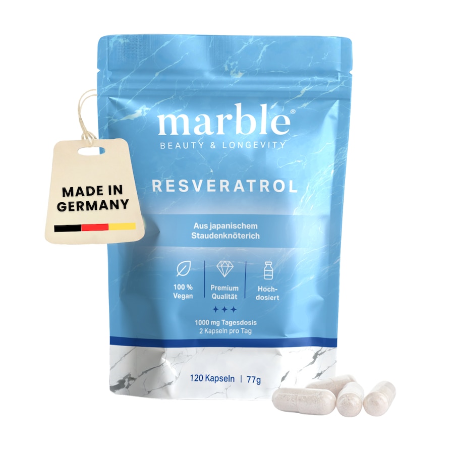 marble Resveratrol – pflanzlicher Premium-Komplex aus Staudenknöterich 77 g Silber