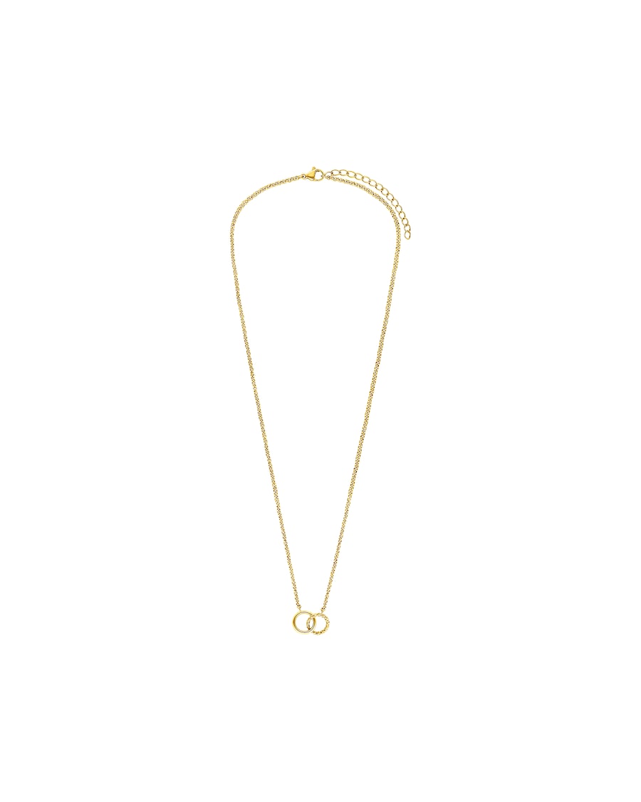 Lucardi Halskette Stahl 47 cm - Silberfarbig Gold Damen
