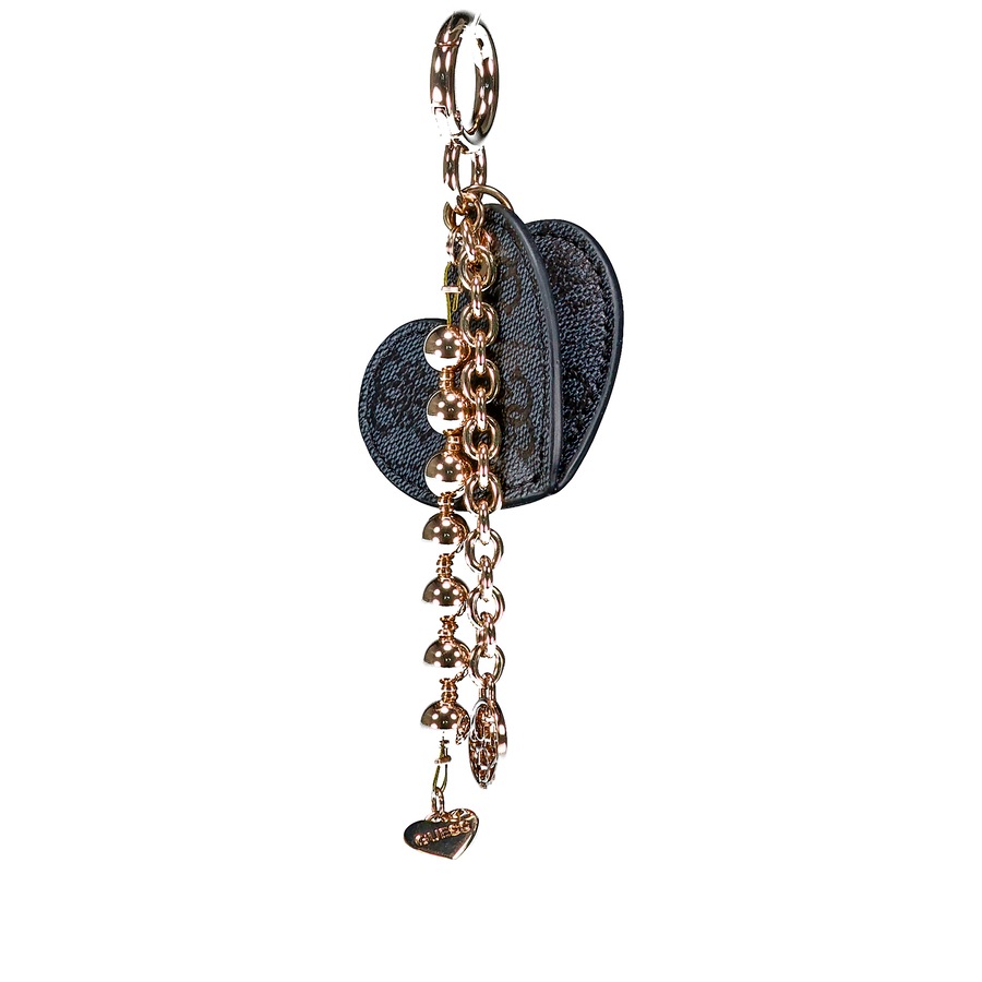 Guess Schlüsselanhänger Brenton 4G-Logo Coal Damen