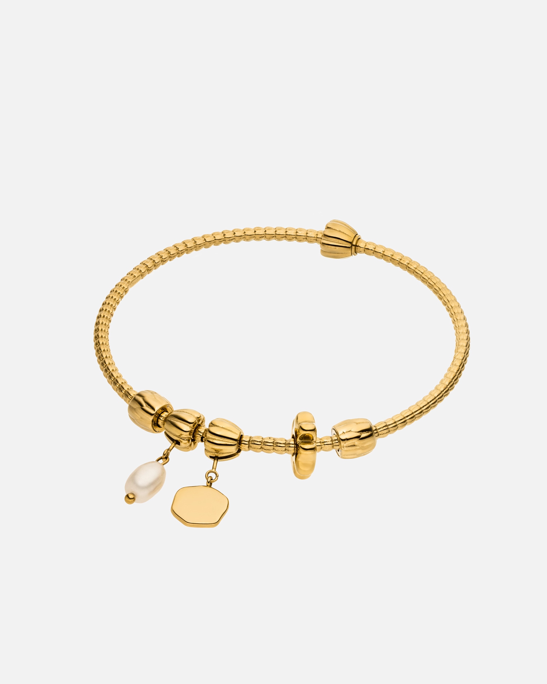 Armband für Unisex Purelei LEI Pearl S-M Armreif-Set 100% Edelstahl Gold
