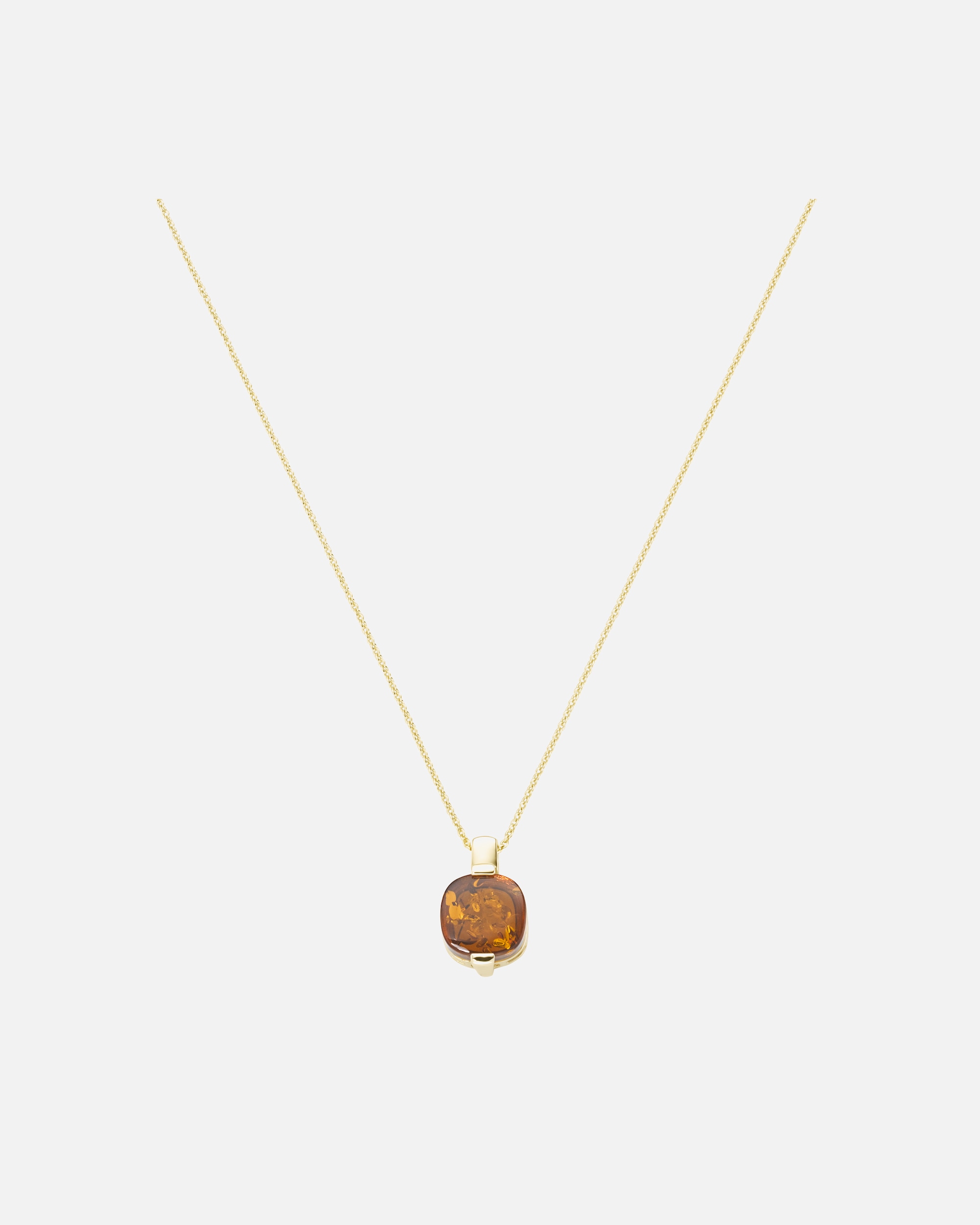 Halskette für Unisex Luigi Merano Kette Anhänger mit Bernstein, Gold 375 45 cm