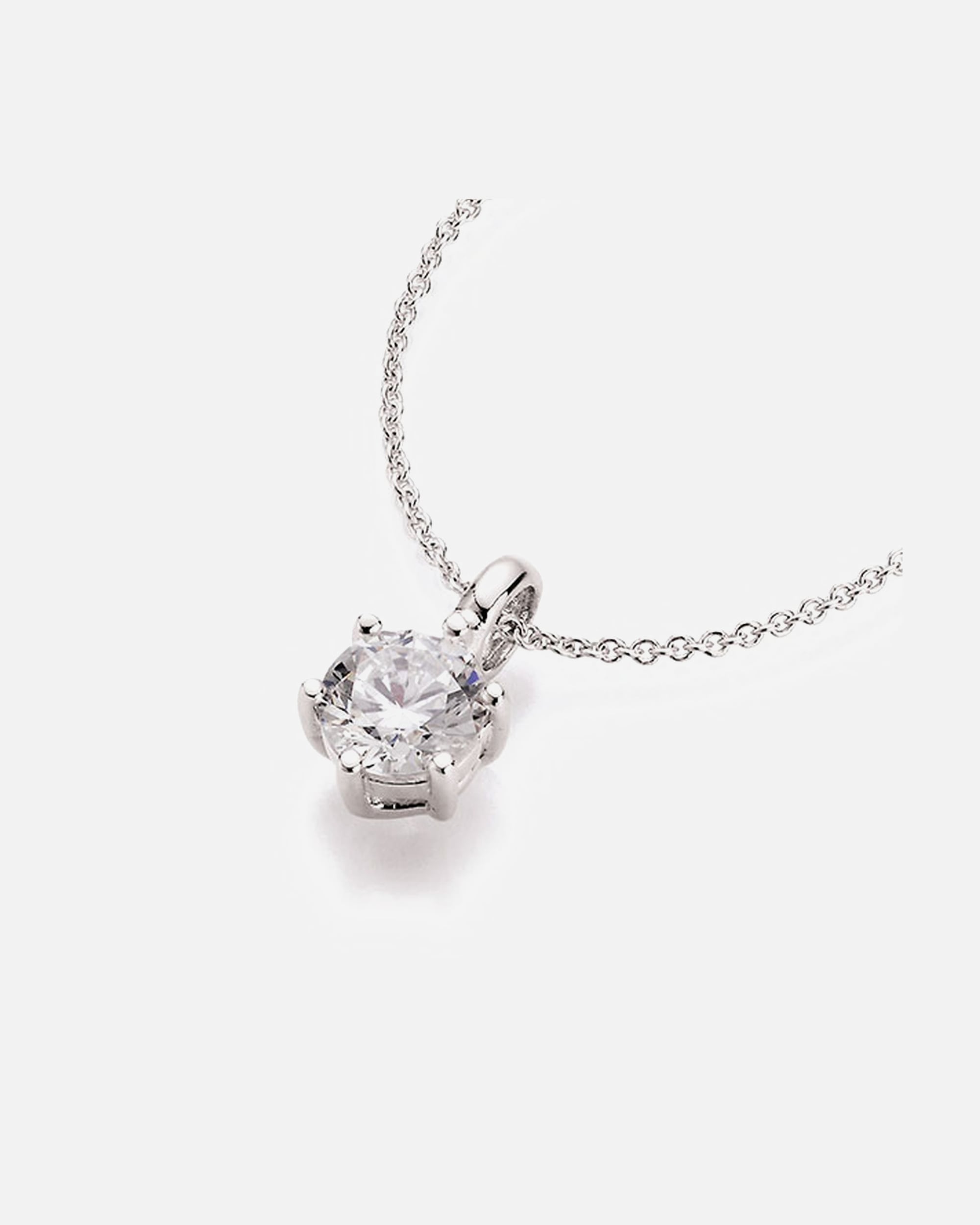 Halskette für Weiblich Smart Jewel Kette Zirkonia-Anhänger, Silber 925 Ø 0,07 cm