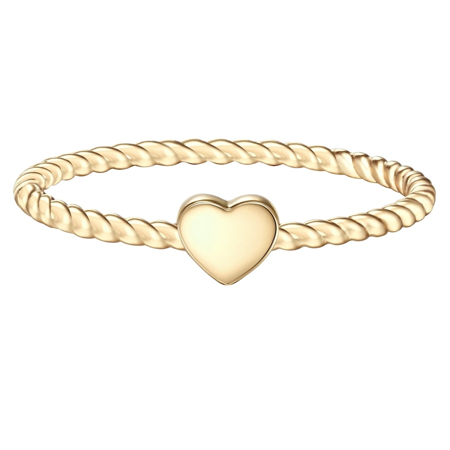 Glanzstücke München Ring Herz aus Sterling Silber in gelbgold 58 Damen
