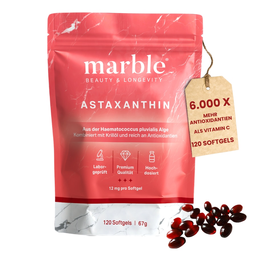 marble Astaxanthin 12 mg + Krillöl – hochdosiert 77 g Rosegold