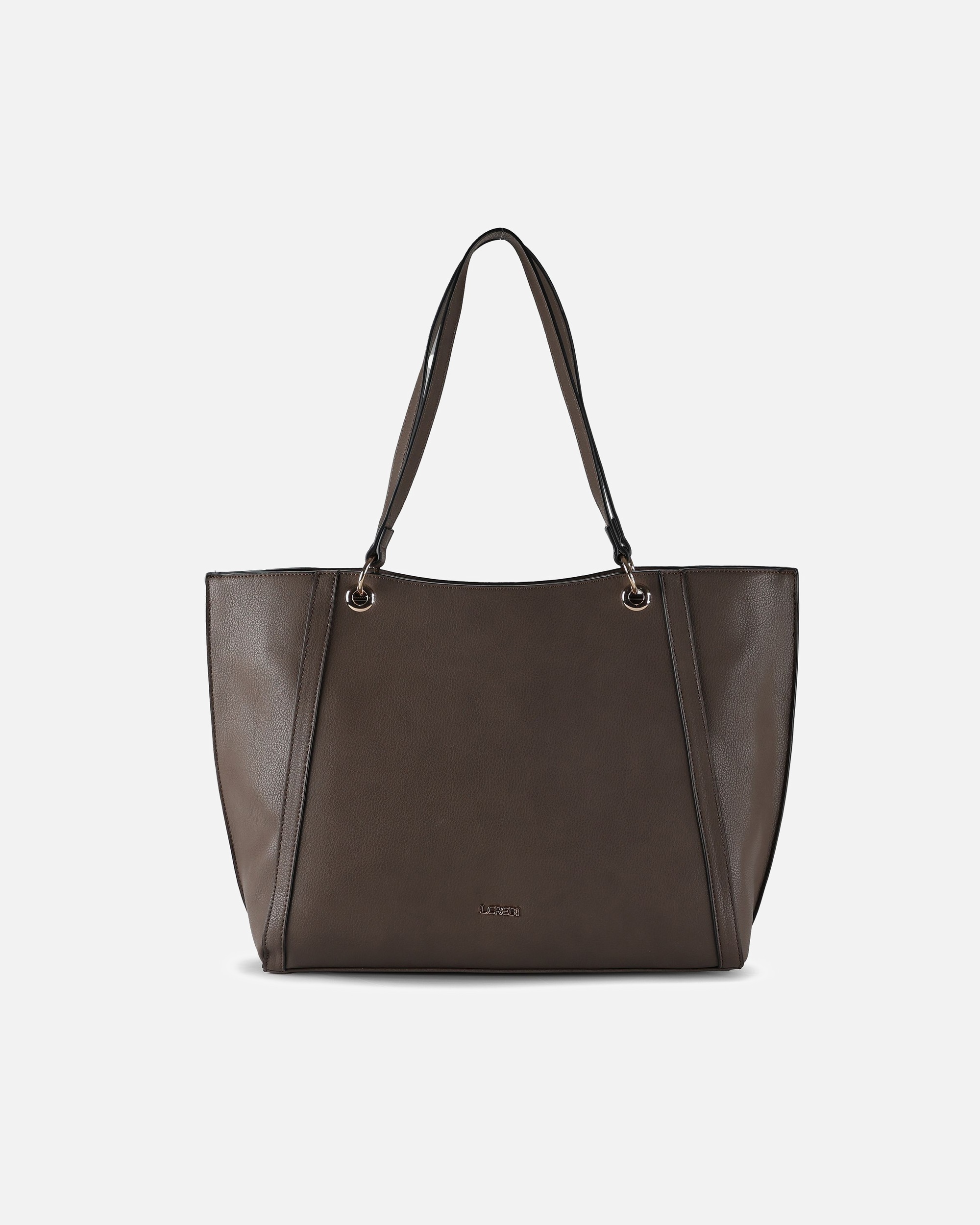 Clutch für Weiblich L.CREDI Petrana Shopper dark taupe