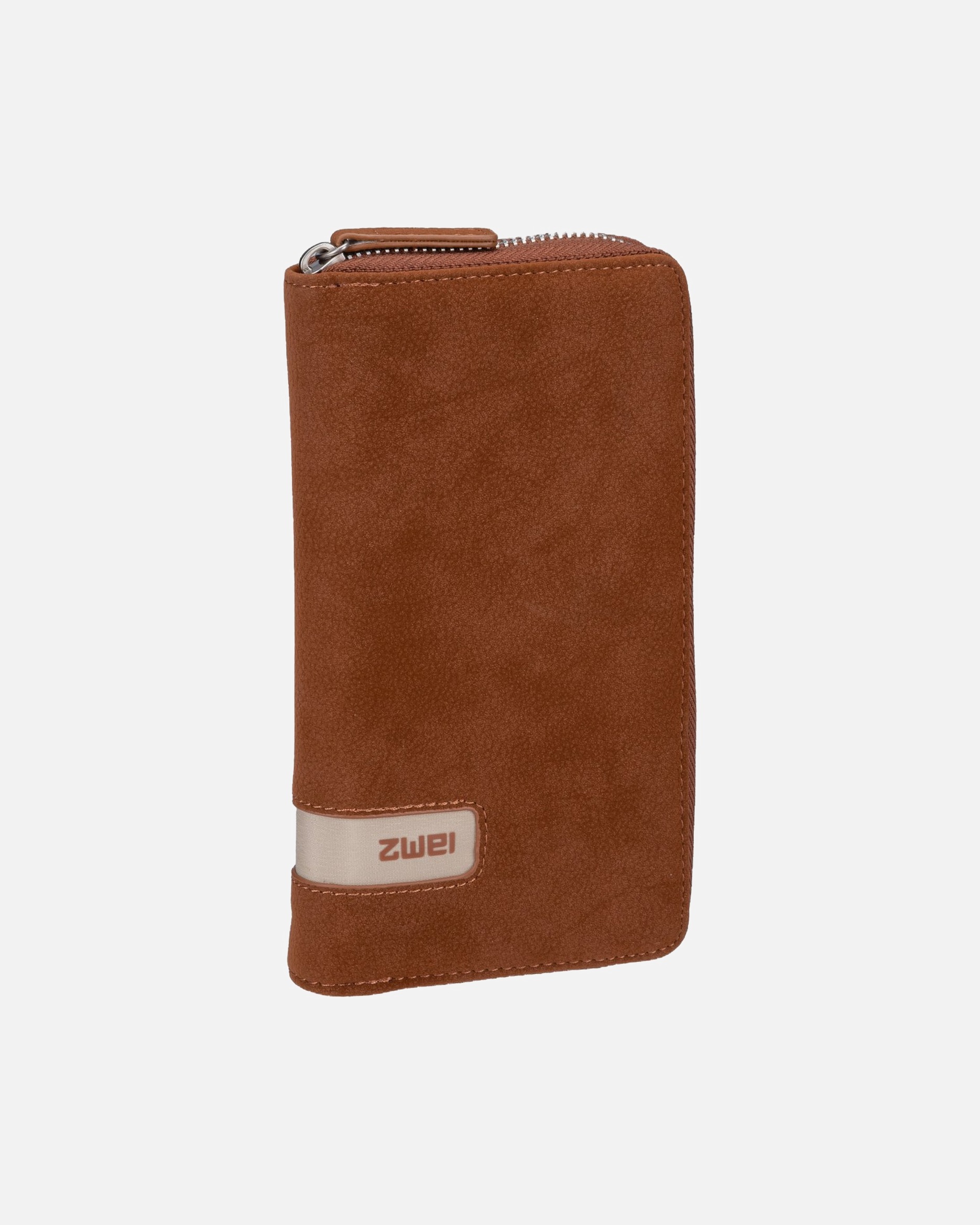 Portemonnaie für Weiblich ZWEI Geldbörse Mademoiselle M.Wallet MW2 Nubuk-Cognac