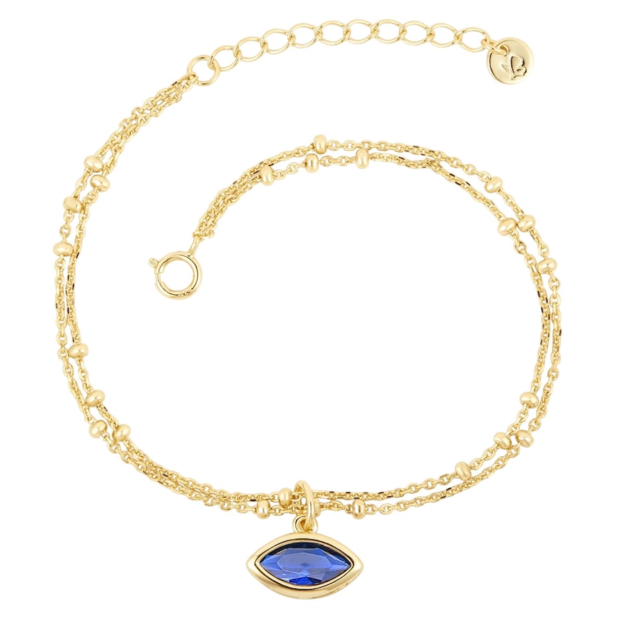 Glanzstücke München Armband Allsehendes Auge aus Sterling Silber in Gelbgold mit Zirkonia 17,0 cm Basislänge + 3,0 Verlängerung Damen