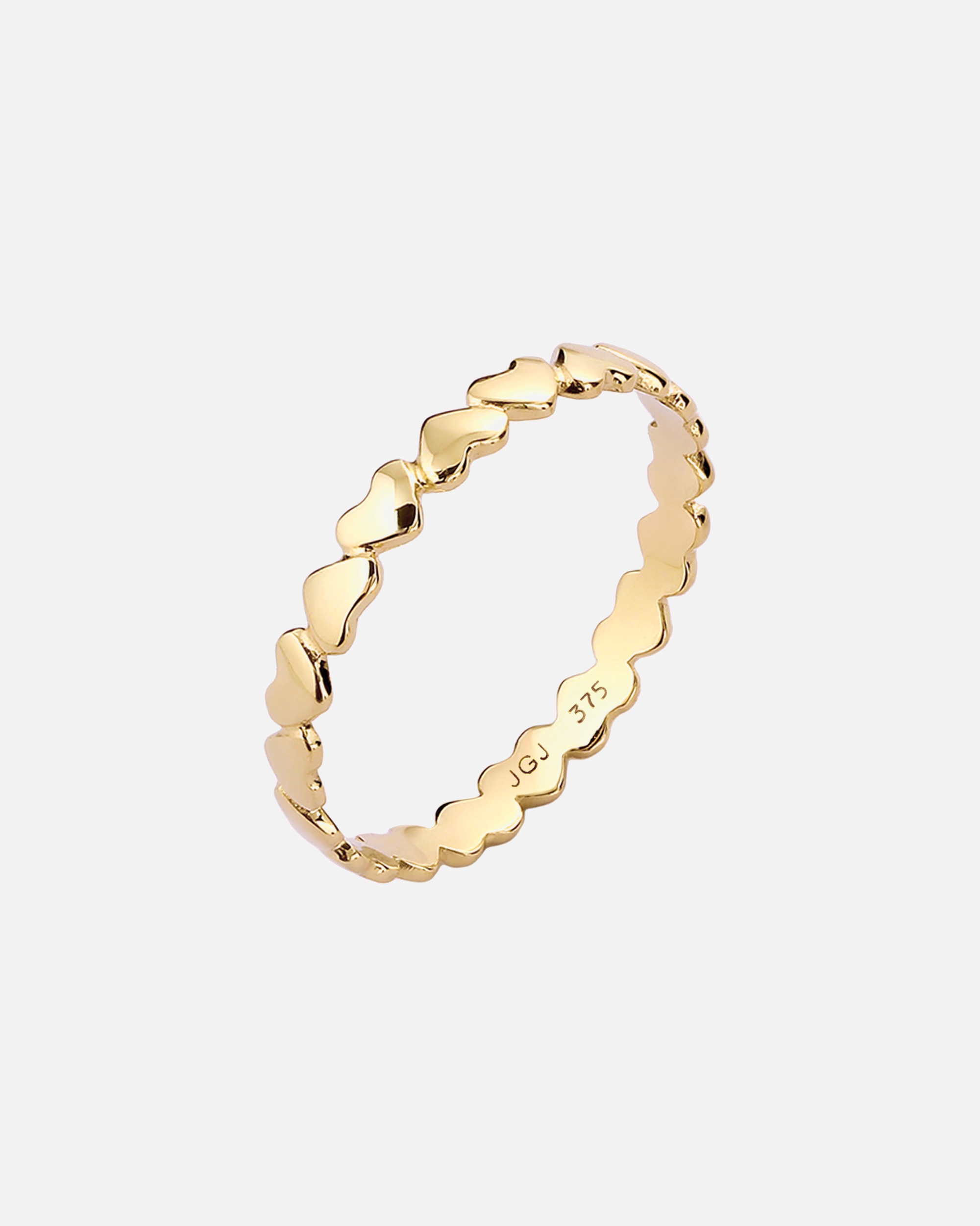 Ring für Weiblich Elli PREMIUM Herzen Liebe 375 Gelbgold 52
