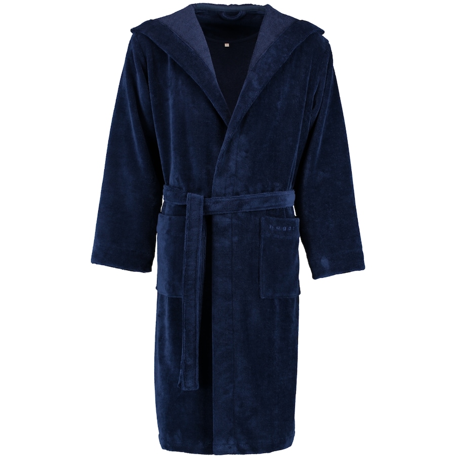 Bugatti Bademäntel Herren Kapuze Roberto marine blau - 493 M Schwarz
