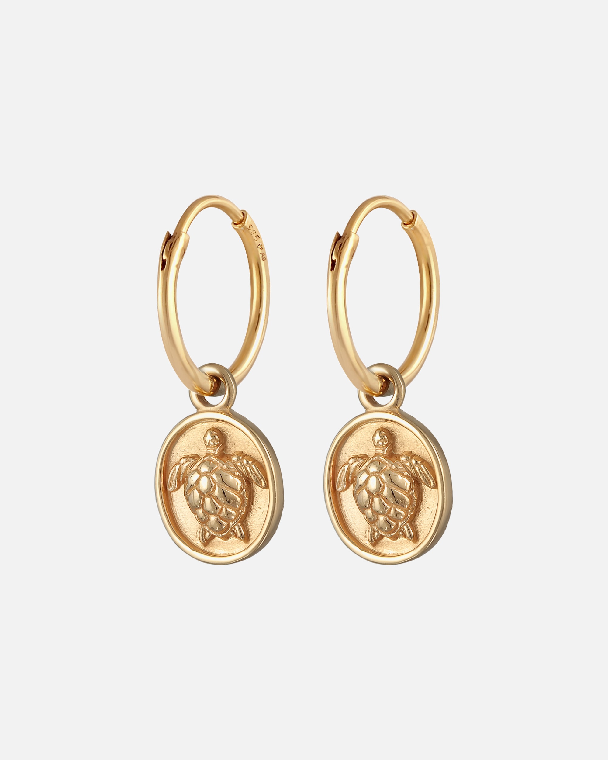 Ohrringe für Weiblich Elli Creolen Schildkröte Anhänger 925 Silber OneSize