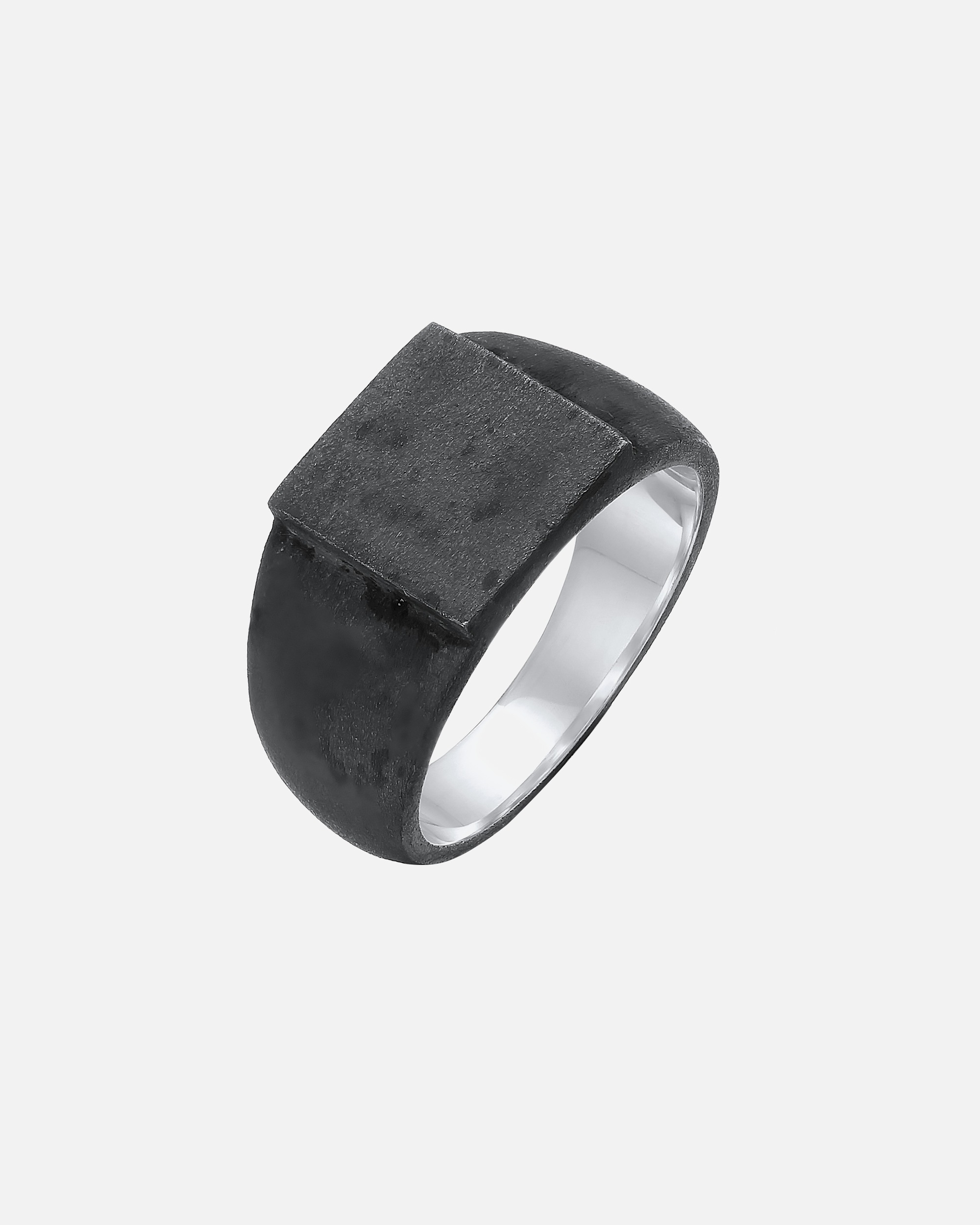 Ring für Männlich KUZZOI Siegelring Herren Rechteckig Glanz 925 Silber 58