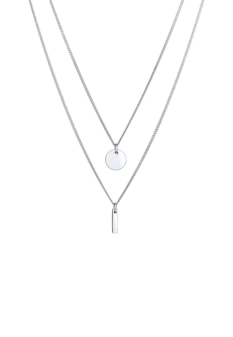 Elli 2-lagig Layer Kreis Stab Geo 925 Silber 45 Damen