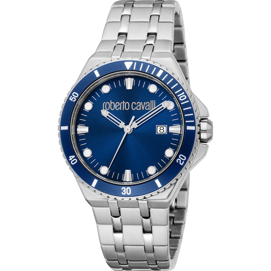 Roberto Cavalli Herrenuhr Edelstahl silber Herren