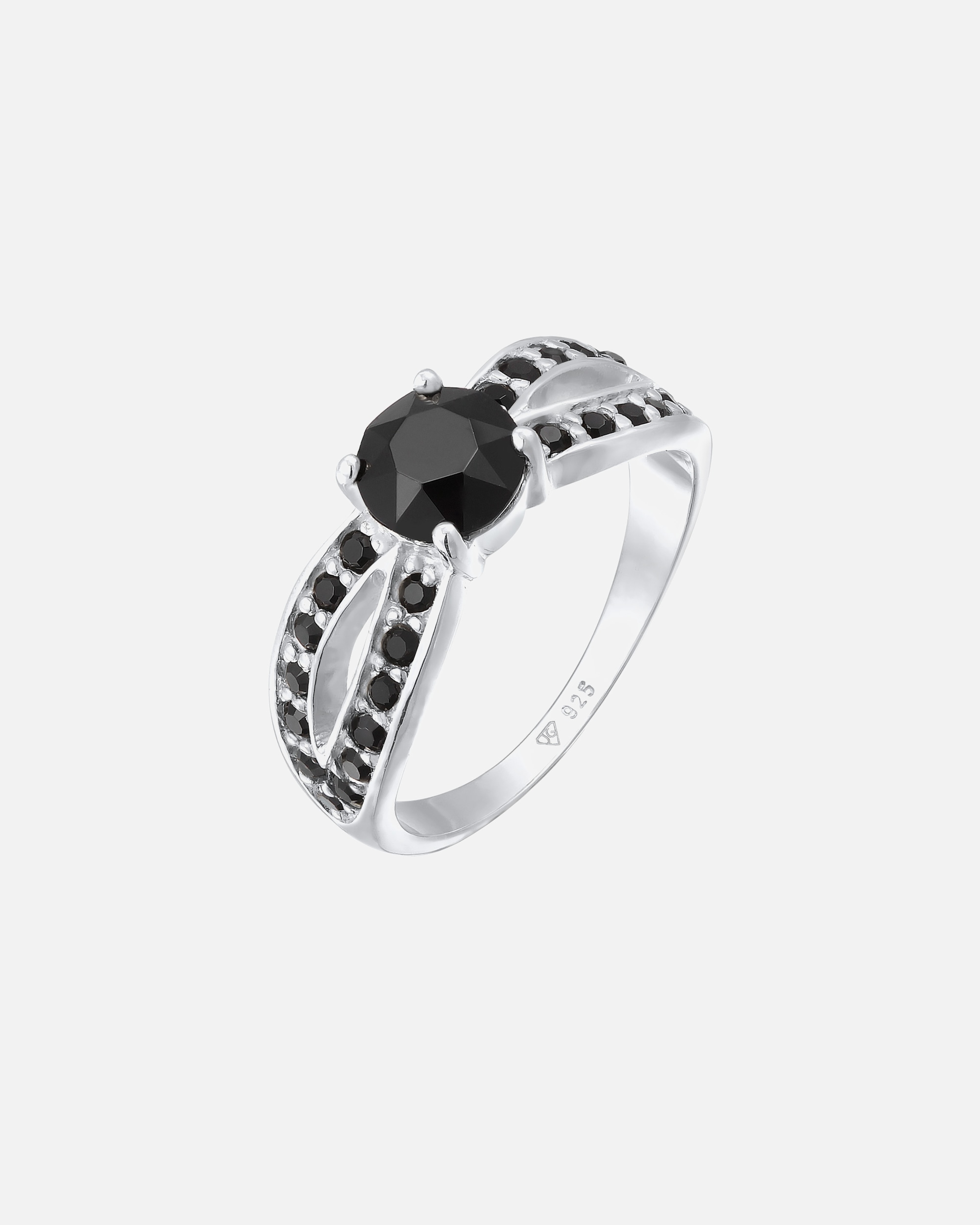Ring für Weiblich Elli Solitär Glamourös 925 Silber, mit Kristallen von Swarovski® 56