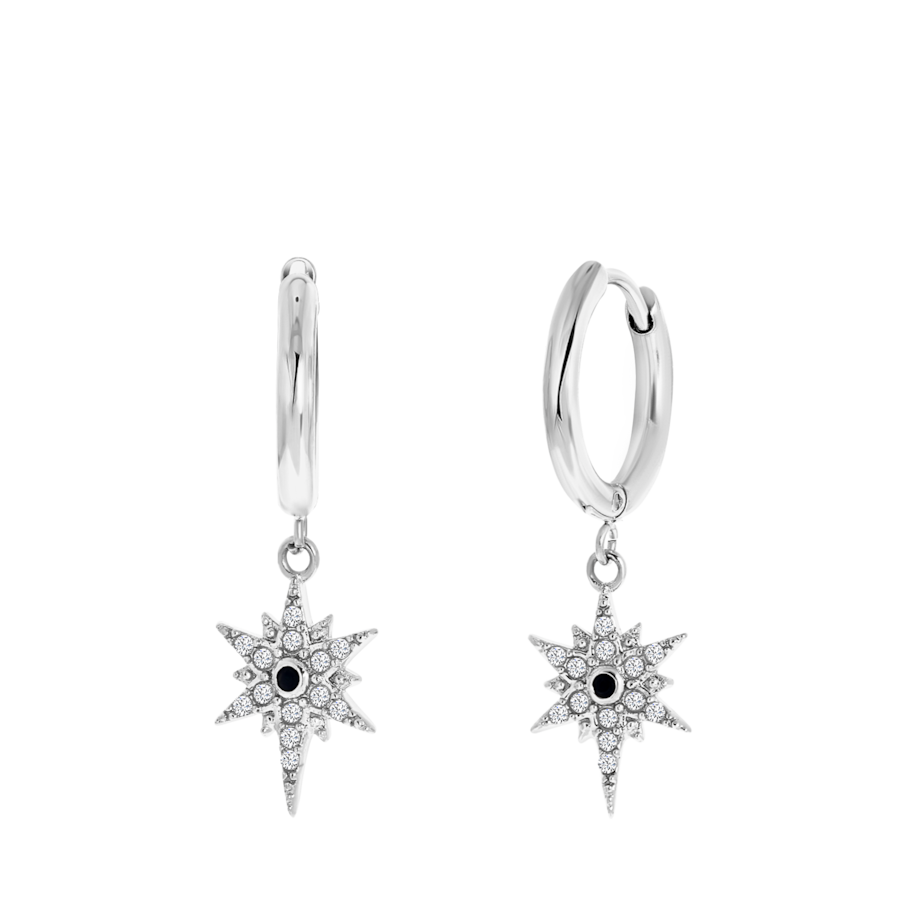 Lucardi Ohrringe Stahl Silber Damen