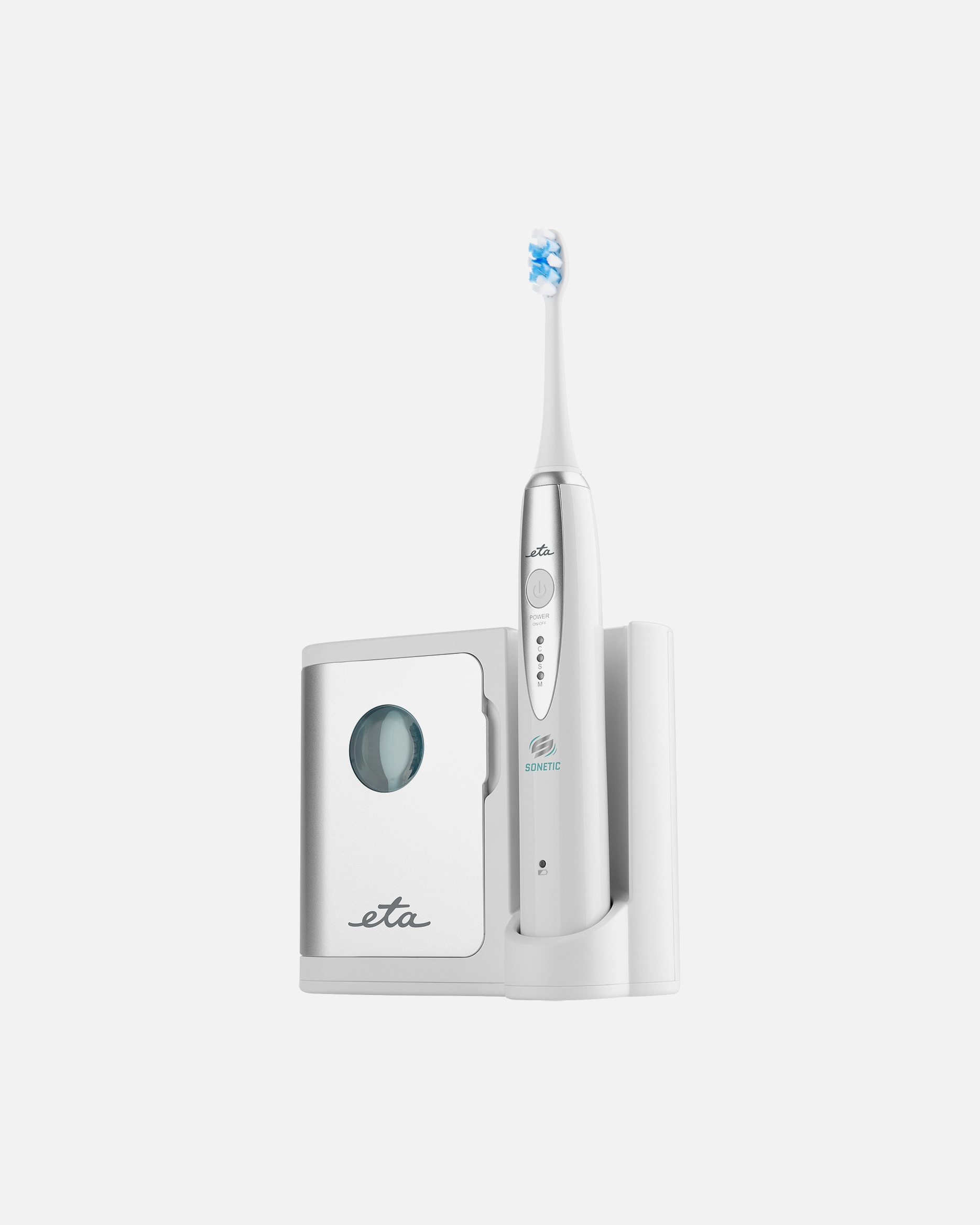 Elektrische Zahnbürste für Unisex eta Default Brand Line Schallzahnbürste ETA Sonetic mit UV Reinigung Weiß